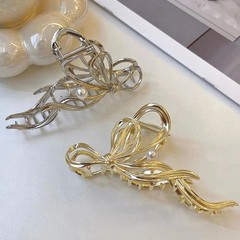 New Women Elegant Gold Silver Hollow Geometric Metal Hair Claw Vintage Hair