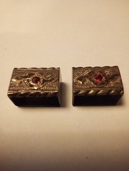 VINTAGE INDIAN MADE HAIR CLIPS WITH STONES GREAT FOR ANY COLLECTION!