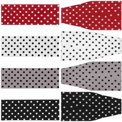 8Pcs Polka Dot Headbands For Hair Non Slip, Cute Trendy Wide Cotton Cloth Hai…