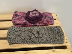 2 Pc Crochet Headbands – Handmade Crocheted Head Band Hand Crafted Item