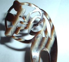 Vintage French Art Nouveau Aimee Signed C.W. 5″ Hair Pin Stick