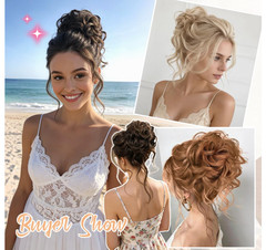 Claw Clip Messy Bun Hair Pieces for Women Ponytail 2 Pieces