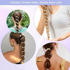 5 PCS Spiral Hair Ties, Rip Tie Ponytail Holder, Tangle-Free, Women, Girls