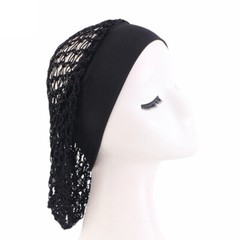 Women Mesh Hair Net Crochet Cap Cover Turban Fish Snood Sleeping Night Slouchy