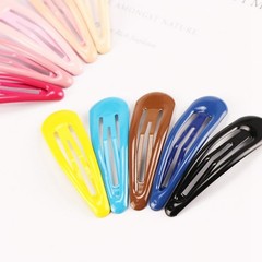 100PCS Colorful Enamel Hair Clips – 1.9″ Mixed Metal Snap Barrettes for Girls