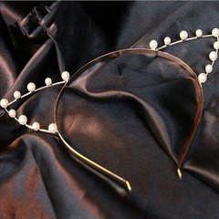 Pearl Cat Ear Headband, Hair Band, Cosplay, Cat Ears, One Size Fits All