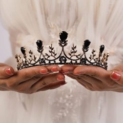 Black Tiaras and Crowns for Women Baroque Queen Crowns for Halloween Costume …