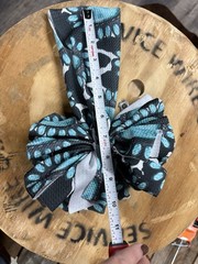 Baby’s Concho Western Fabric Head Band, Black Blue White, Stretch Hair Accessory