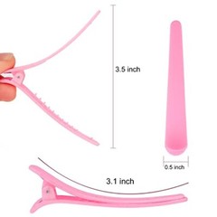 24 PCS 3.1 Inch Matte Alligator Hair Clips Barrettes No Crease Duck Pink