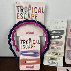 Scunci Tropical Escape Hair Lot Headbands Clips Barrettes Purple New