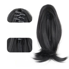 25cm Straight Hair Extension for High Ponytail Natural Look Silk Material