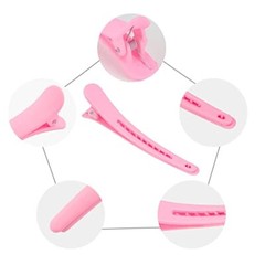 24 PCS 3.1 Inch Matte Alligator Hair Clips Barrettes No Crease Duck Pink