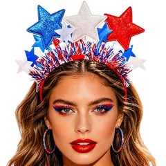 4th of July Headband Patriotic Star Headbands Independence Day Hair Accessori…