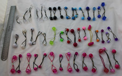 Vintage Ponytail Holders Knocker Ball Style Bead Lot of 47 Hair Ties Goody