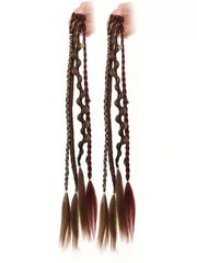A pair(2 sets)Fashion Boxing Braid Synthetic Hair Bohemian Extension Clip in 20″