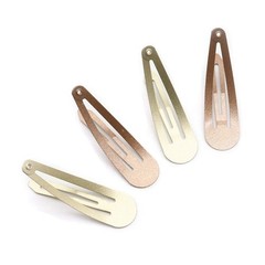 Dofash 5CM/2IN Metal Snap Hair Clips Women 12 Count Caramel Blonde Grip