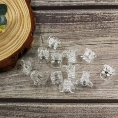 BokWin 24 Pcs Mini Claw Hair Clips,10mm/0.39 Inch Plastic Hair Claw Clear