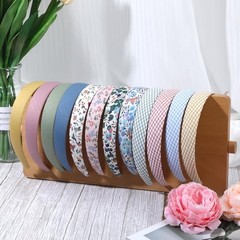 12 Pcs Floral Headbands Spring Headbands for Women, Cute Wide Cloth Solid