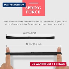 4 Pieces Elastic Sports Headbands Thick Non-Slip Hair Bands for Women and Men