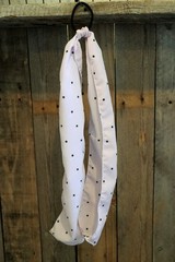 Hand Made Western Wild Rag Hair Ties Pink Polka Dots Hair Tie Long