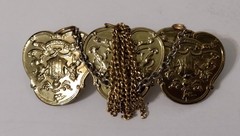 Vintage 80s Lot Of 5 Barrettes Hair Accessories Metal Spring Clasp Plastic Metal