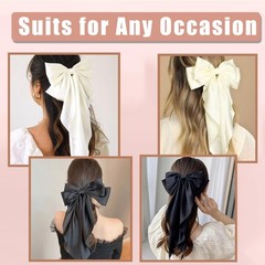 6 PCS Oversized Hair Bows, Big Bows for Girls and Women, Hair Ribbons