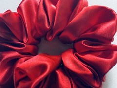 XL Jumbo Women Satin Scrunchie Elastic Hairbands Hair Ties (4 Set) of scrunches