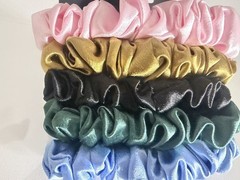 Silky Hair Ties Satin Scrunchies – Small Mini Scrunchy for Women