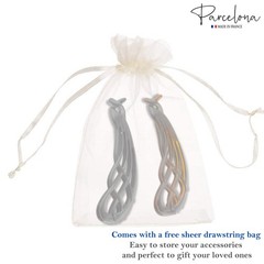 Parcelona French Curved Large 4″ 1 Count (Pack of 1), Shell and Black