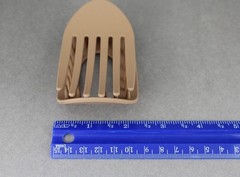 light brown hair clip claw clamp 3.75″ long matte flat oval hair clip grip teeth