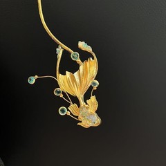 New Chinese Koi Fish Hairpin Hanfu Hair Stick Classic Hair Accessory