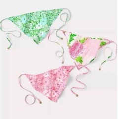 NWT Lilly Pulitzer Floral Bandana Head Scarf Trio – Pink & Green