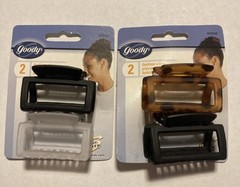 Goody 2 Open Rectangular Fashion Plastic Claw Clips (2 Diff Sets) 2001 New G46