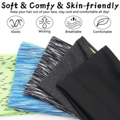 5 Pack Sports Headband for Men, Breathable Mesh Design, Reused & Washed