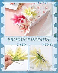 3 PCS Hawaiian Flower Hair Clips for Women Artificial Orchid Hair Barrettes Hibi