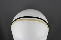 Beige Black set pack 12 stretch elastic sport headband no metal 3/16″ hair band
