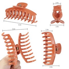 12 Pack Hair Claw Clips Large 4.3 Inch Hair Clips Stylish Barrettes in 12 Colors