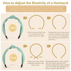 6 PCS Headbands for Women Girls Stylish Top Knotted Headbands Wide Hairband