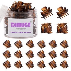 22 pcs Light Brown 1.1 In Small Hair Claw Clips For Styling Sectioning