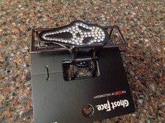 Scream Ghost Face Bling Claw Hair Clip Metal Rhinestone Sparkly Brand New
