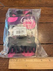 Goody Large Claw Clips 3 Count: Black, White, Brown; 3.25” Long; NEW