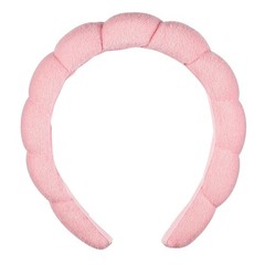 Conair Spa Makeup and Face Washing Headband, Pink Bubble Design, 1 Count, Ultra-