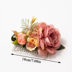 Bridal Boho Rose Flower Hair Comb Clip Hairpin Wedding Party Hair Accessories□