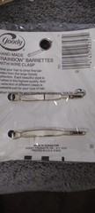 1975 Goody 2.5″ Rainbow Barrettes w/Wire Clasp Sealed New NOS Taiwan