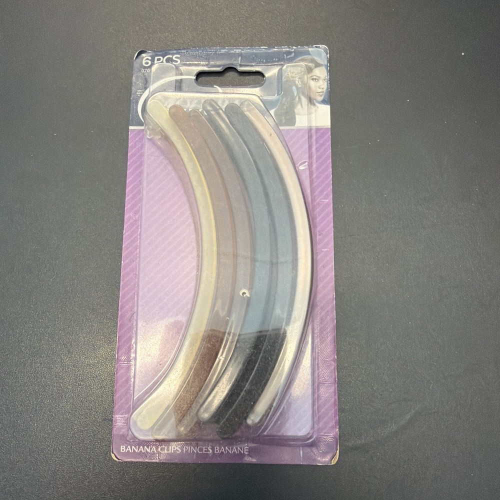 Goody Classic Clincher Comb Size Banana Clips 80’s 90’s (6 Pack) NEW