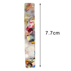 6 Pcs Tortoise Shell Hair Barrettes, Flat Clips 1 Count (Pack of 6), 2