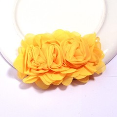 7*12cm Chiffon Fabric Flowers Handmade Rose Silk Flower For DIY Hair Accessories