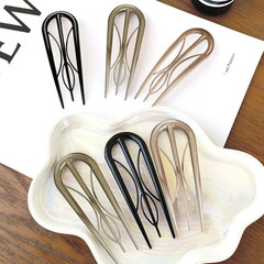 French Hair Pin for Women, 6 Pcs U-Shaped French Pin Flat Hair Clips for Women,