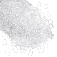 Clear Elastics Hair Bands 1500Pcs Mini Rubber Hairband Soften Small Ponytail Hol