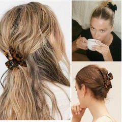 2 Pack Large Tortoise Hair Jaw Clips Celluloid Big Claw Hair Clamps Women